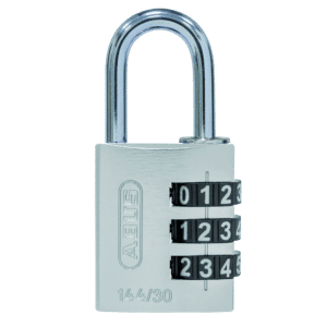 ABUS 144/30 Combination Padlock 30mm Body - Silver (3 Wheel)