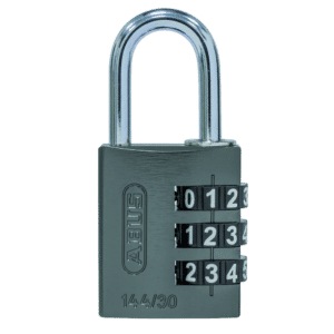 ABUS 144/30 Combination Padlock 30mm Body - Titanium Grey (3 Wheel)