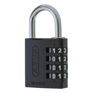 ABUS 144/40 Combination Padlock 40mm Body - Black (4 Wheel)