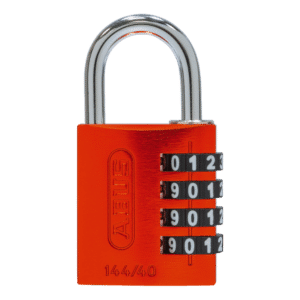 ABUS 144/40 Combination Padlock 40mm Body - Orange (4 Wheel)
