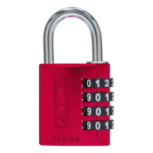 ABUS 144/40 Combination Padlock 40mm Body - Red (4 Wheel)