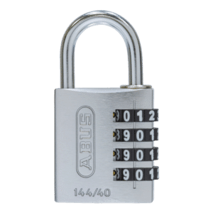 ABUS 144/40 Combination Padlock 40mm Body - Silver (4 Wheel)