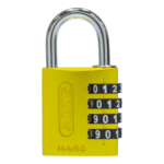 ABUS 144/40 Combination Padlock 40mm Body - Yellow (4 Wheel)