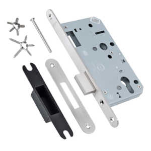 BRITON 5710 DIN Standard Euro Profile Deadlock Case 60mm Backset - Radius 5710.60.R.SS