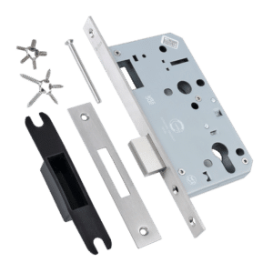 BRITON 5710 DIN Standard Euro Profile Deadlock Case 60mm Backset - Square 5710.60.S.SS