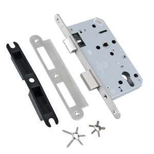 BRITON 5720 DIN Standard Euro Profile Sashlock Case 60mm Backset - Radius 5720.60.R.SS