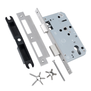 BRITON 5720 DIN Standard Euro Profile Sashlock Case 60mm Backset - Square 5720.60.S.SS