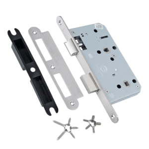 BRITON 5730 DIN Standard Bathroom Lock Case 60mm Backset - Radius 5730.60.R.SS