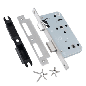 BRITON 5730 DIN Standard Bathroom Lock Case 60mm Backset - Square 5730.60.S.SS