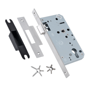 BRITON 5740 DIN Standard Latch Case 60mm Backset - Square 5740.60.S.SS