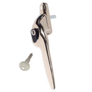YALE Quartus Offset Espag Window Handle - RH Champagne Gold