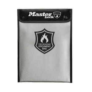 MASTER LOCK Fire Resistant Document Bag - Grey