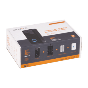 AMALOCK DB601 Wireless Doorbell & Chime Kit With Battery Charger And Rechargeable Batteries - Black