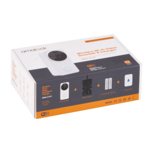 AMALOCK DB601 Wireless Doorbell & Chime Kit With Battery Charger And Rechargeable Batteries - White