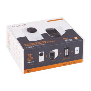 AMALOCK DB701 Wireless Doorbell & Chime Kit With 1 x White CAM200A Camera, Battery Charger And Rechargeable Batteries - White DB701-W-KIT