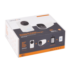 AMALOCK DB711/DB721 Wireless Doorbell & Chime Kit With 1 x CAM400 Camera, Battery Charger And Rechargeable Batteries - White DB711-W-KIT