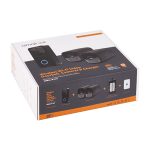 AMALOCK DB811/DB821 Wireless Doorbell & Chime Kit With 2 x CAM400 Camera's, Battery Charger And Rechargeable Batteries - Black DB821-B-KIT