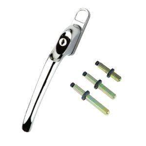 YALE UPVC Inline Multi Spindle Window Handle - Polished Chrome