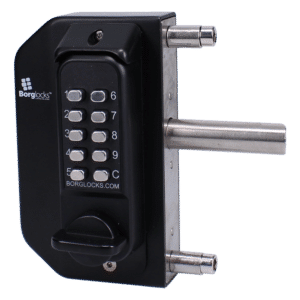 BORG LOCKS BL3030 MG Pro ECP Easicode Mini Gate Lock Knob Operated Double Sided Keypad - Black