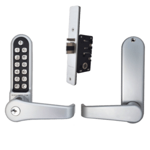 BORG LOCKS BL5702 AR ECP Lever Keypad c/w Key Override And 28mm Backset Ali Latch - Satin Chrome