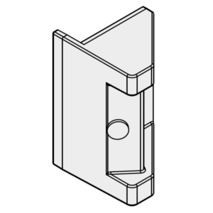 EXIDOR 406B Centre Latch Keep To Suit 400 Series With Rebated And Single Doors - 406B