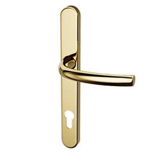 HOPPE Suited Lever/Lever Handle 240mm Backplate With 92mm Centres AR7550/3492 - Polished Brass 50021394