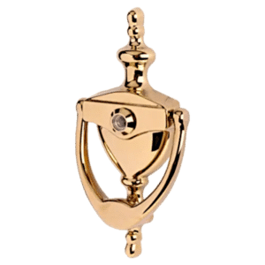 HOPPE Suited Traditional Knocker With 120 Degree Viewer AR727K - Polished Brass 87143449