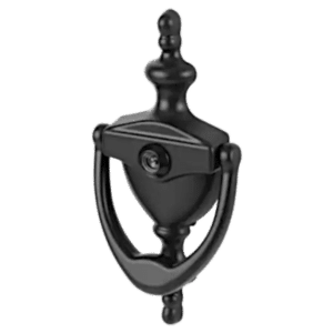 HOPPE Suited Traditional Knocker With 120 Degree Viewer AR727K - Black 87143442