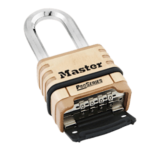 MASTER LOCK ProSeries 1175DLH Combination Padlock Long Shackle 57mm Brass Body - Long Shackle