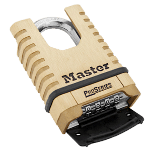 MASTER LOCK ProSeries 1177D Combination Padlock Closed Shackle 57mm Brass Body - Closed Shackle