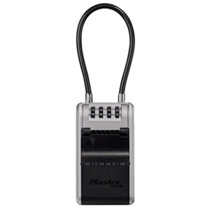 MASTER LOCK 5482EURD Portable Combination Key Box With Cable Shackle - Resettable Combination With Cable