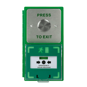 ICS Dual Unit MCP110 Call Point With Large 35mm Exit Button - Vertical DBB-H-06-110-V