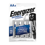 ENERGIZER AA Ultimate Lithium Battery - AA - 4 Pack