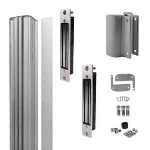 LOCINOX N-Line B-Mag Kit For Swing Gates - Silver