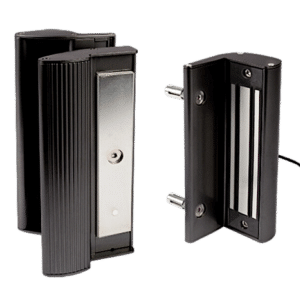 LOCINOX Surface Mounted MAG3000 Electromagnetic Gate Lock With Integrated Handle - Black