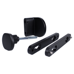 LOCINOX 3006HOLD-PAD Gate Handle Set With Fixed And Rotating Action - Black