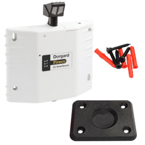 FIRECO Dorgard Smartsound Door Hold Open Device C/W Standard Flat Floorplate - White
