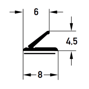 DEVENTER Self Adhesive Renovation Draught Strip S 9168A K - Black (1 Metre)