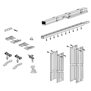 BRIO Pocket Door Kit PS80-20/1 To Suit Plasterboard Stud Walls - Single Door Universal Kit (Special Order)