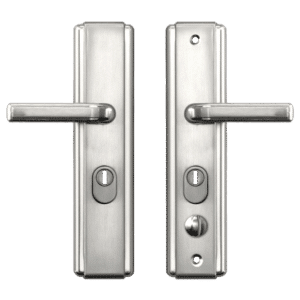 HOOPLY 5586 Square Backplate Lever Handles 68mm Centres - Left Hand