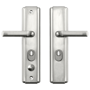 HOOPLY 5586 Square Backplate Lever Handles 68mm Centres - Right Hand