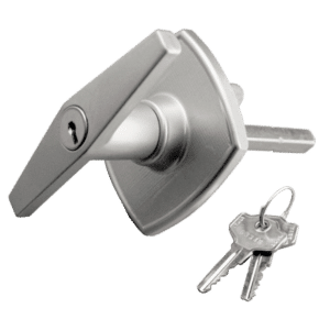 BIRTLEY BIR0030 T Locking Garage Door Handle Rear Fixing - Silver
