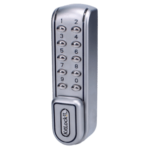 CODELOCKS KL1200 Battery Operated Digital Cabinet Lock - Silver Grey