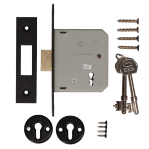 ERA 472 & 572 3 Lever Deadlock - 64mm Black Boxed