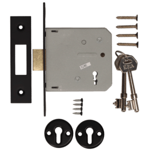 ERA 472 & 572 3 Lever Deadlock - 76mm Black Boxed