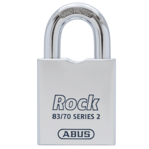 ABUS 83/70 Rock Series 2 Open Shackle Steel Padlock Body Only Without Cylinder - Accepts Half Euro (Vertical Keyway)
