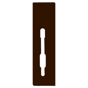 SASHSTOP Torchguard Door Handle Protector 30/45 Backset 300mm x 75mm - Short Below/Below Brown 223606