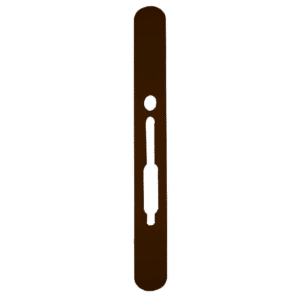 SASHSTOP Torchguard Door Handle Protector Discreet XL 384mm x 40mm - Short Below/Below Brown 234806
