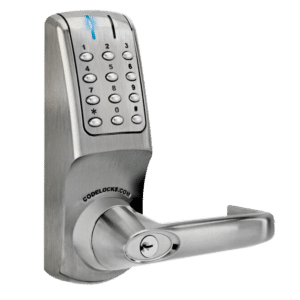 CODELOCKS CL5010N Netcode Battery Operated Digital Lock - Brushed Steel