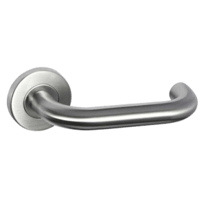 UNION J-1000RRSS01SS Return To Door Lever On Rose Tubular Handle - Satin Stainless Steel